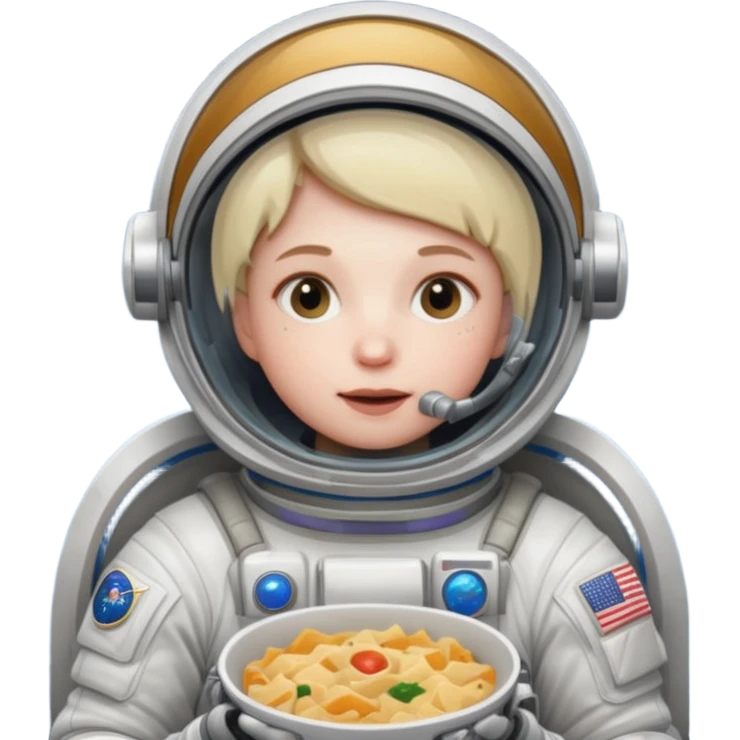 astronaut eating food emoji