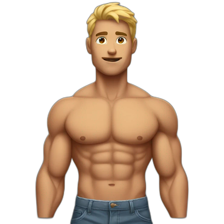 muscular young guy emoji
