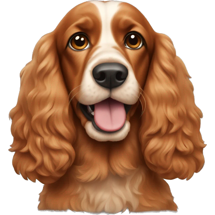 Ginger cocker spaniel dog emoji