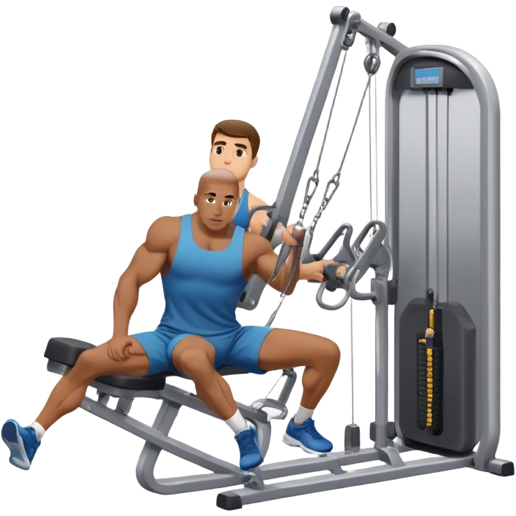 man hip abduction cable machine exercise emoji