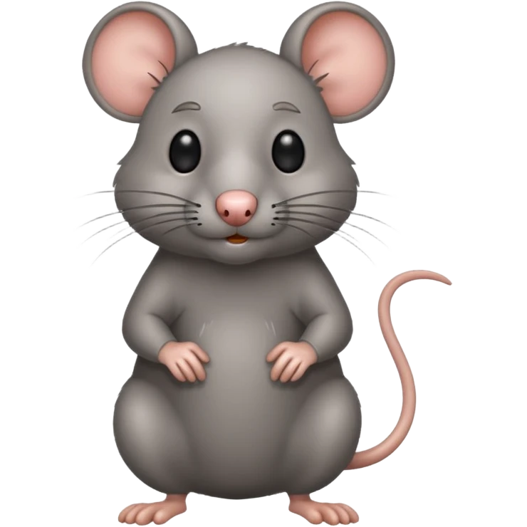 rat with black mustache emoji