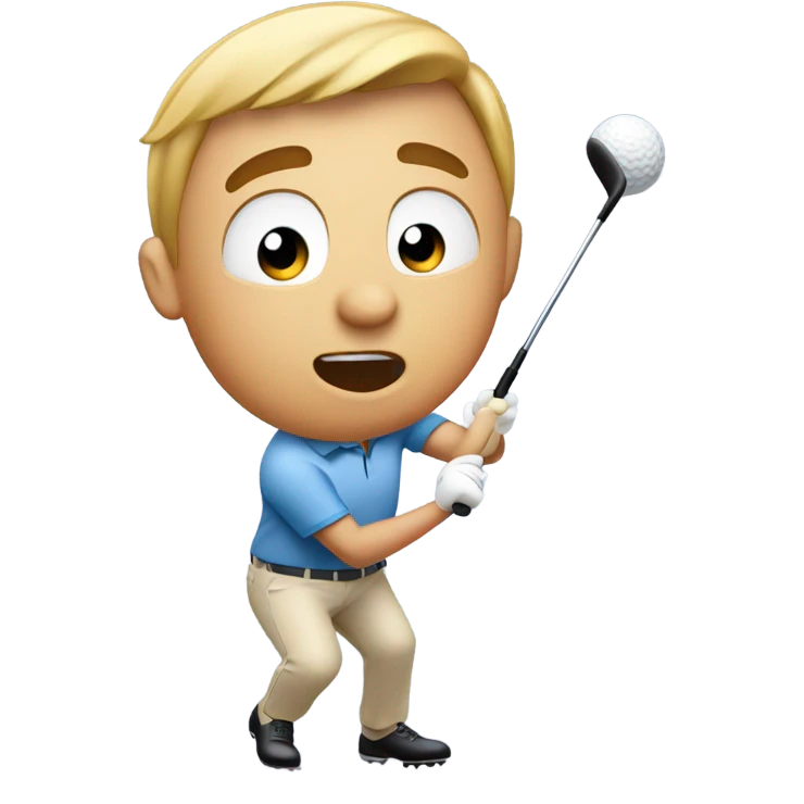 Golfer missing ball emoji