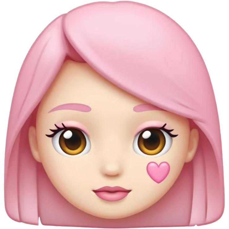 Soft pembe tarzında pembe pastel renginde ifadeler emoji