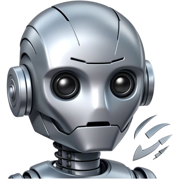 A robot experiencing its first heartbreak over a deleted file. emoji