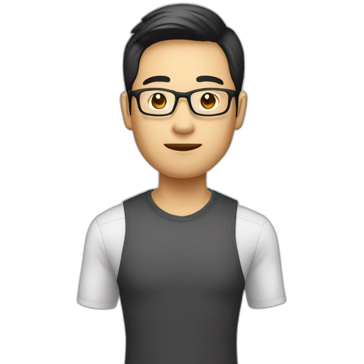 information technology developer Asian men glasses emoji