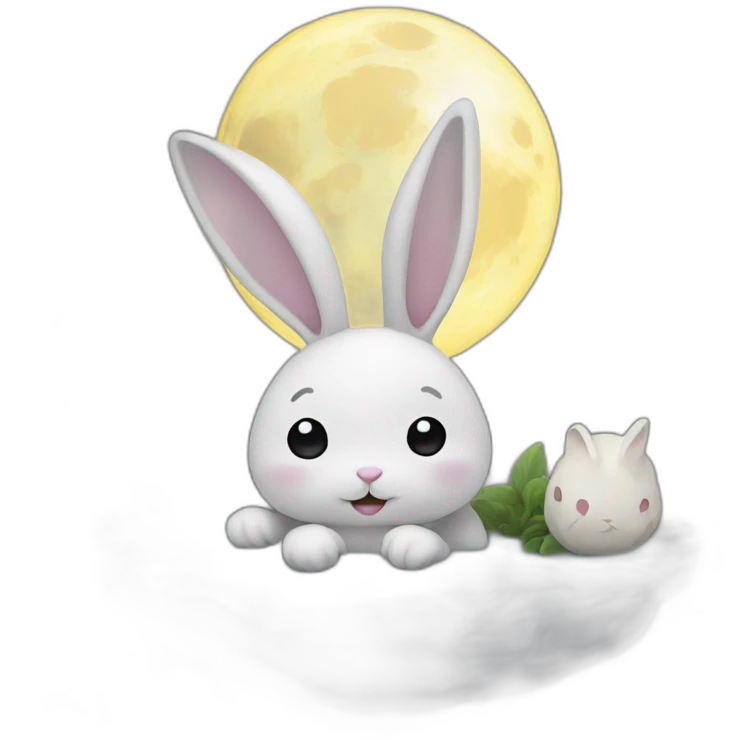 moon and rabbit emoji