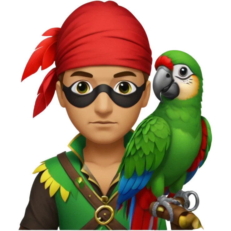 pirate and parrot emoji