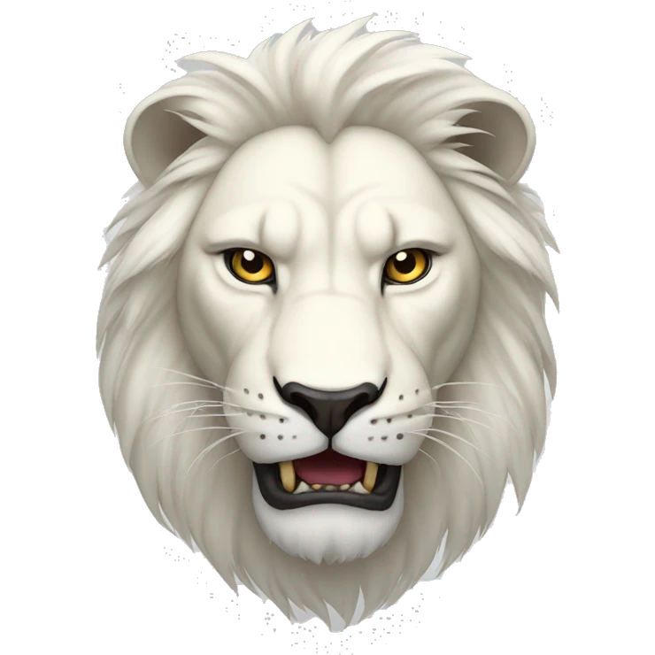 White lion angry emoji