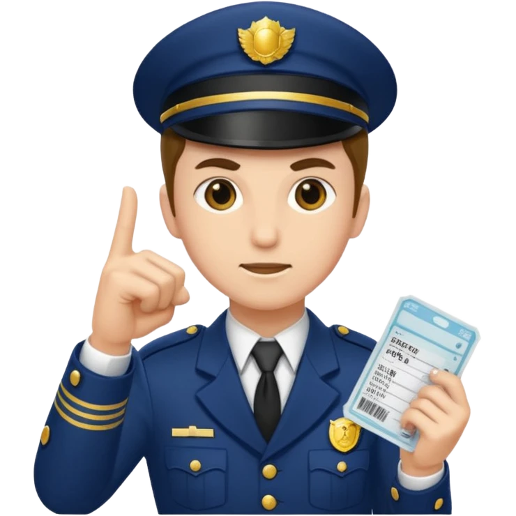 ticket inspector with punch emoji