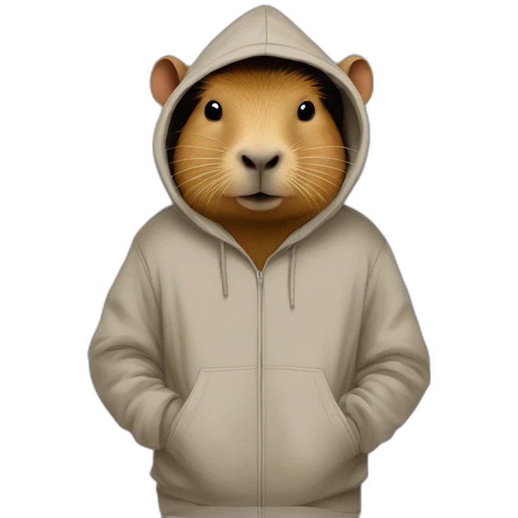 capybara with oversize hoodie emoji