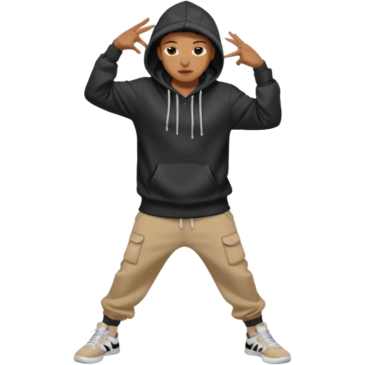 Hip-hop dancer (hoodie), street dancer. emoji