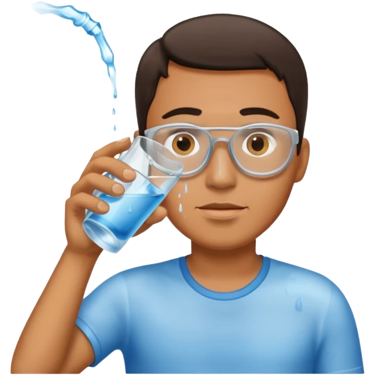 man drinking water  emoji