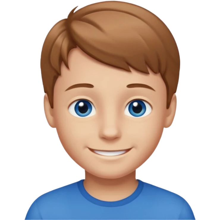 Smiling boy with emoji