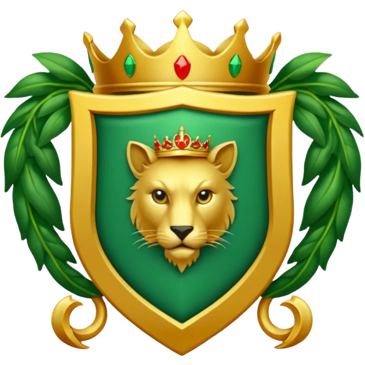 Escudo con grifón de color verde  emoji