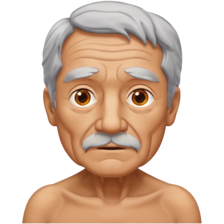 Hombre viejo desnudo emoji