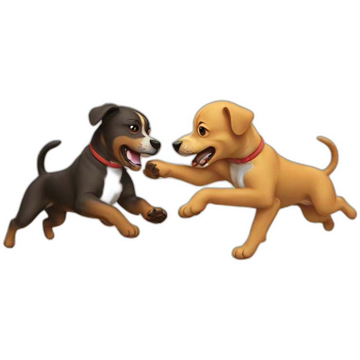 dogs fighting emoji