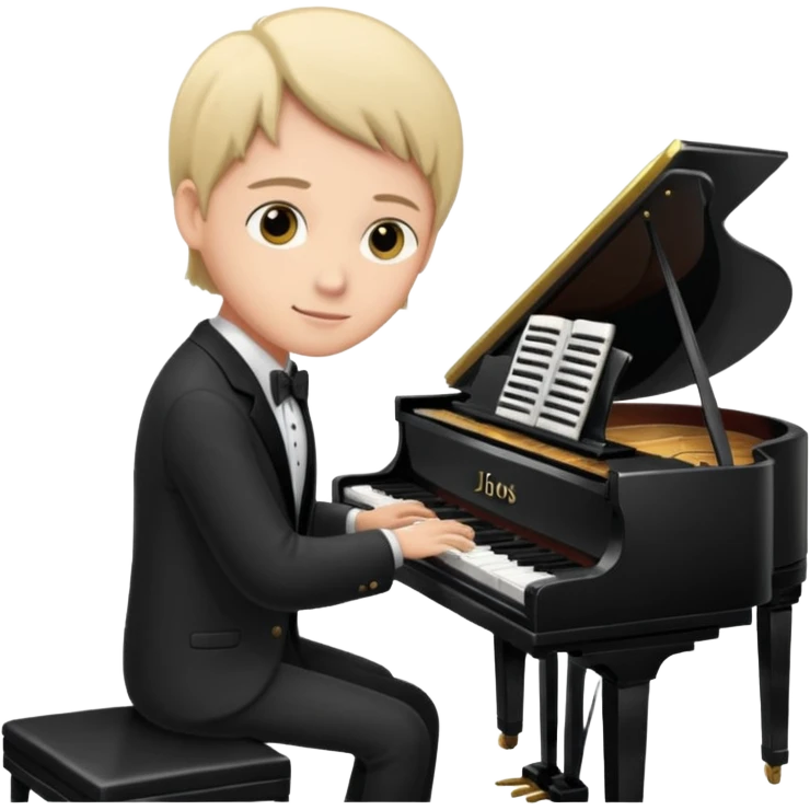 a pianist is playing the piano emoji