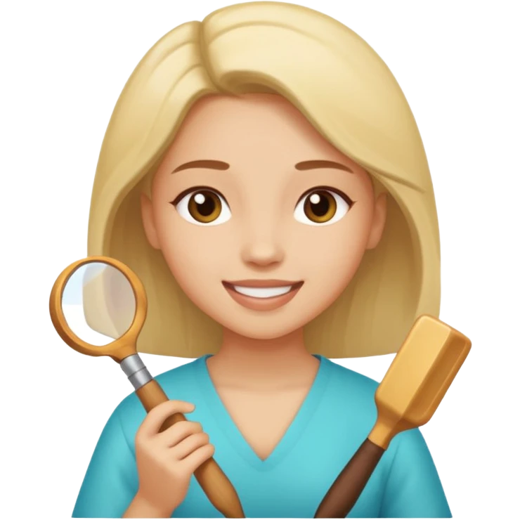 girl doing her guasha emoji