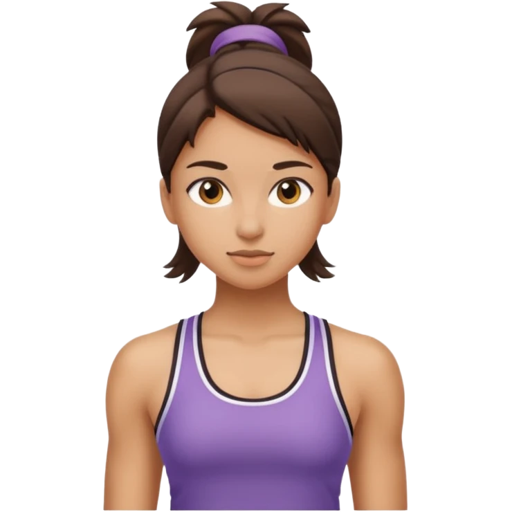 girl on sporty pose emoji
