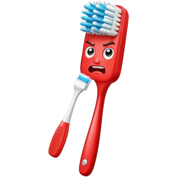 angry tooth brush emoji
