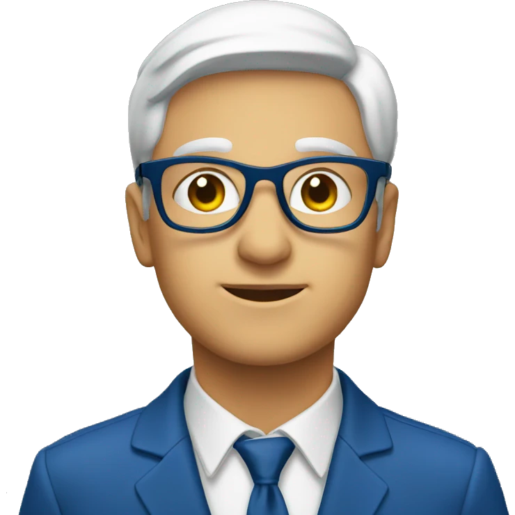 Midnight blue eyeglasses emoji