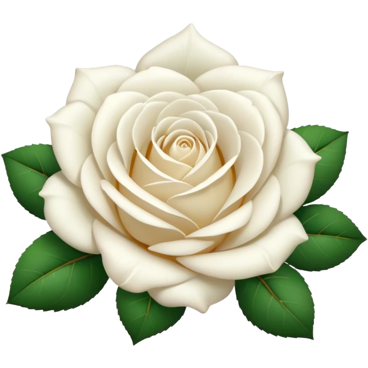 white rose, no green leaves emoji