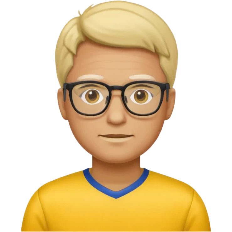 a glasses man with yellow jersey emoji