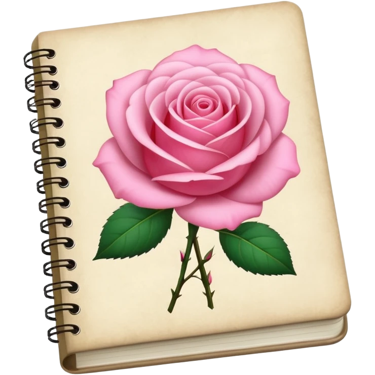 notebook rose emoji