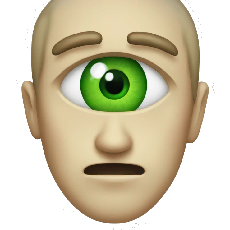 Green eyeballs emoji