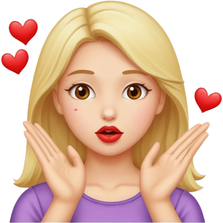 Girl throwing kisses  emoji