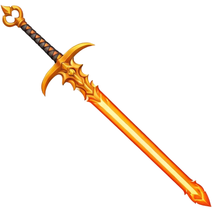 fire sword striking down emoji