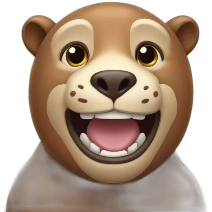 une otarie qui rougis en souriant emoji