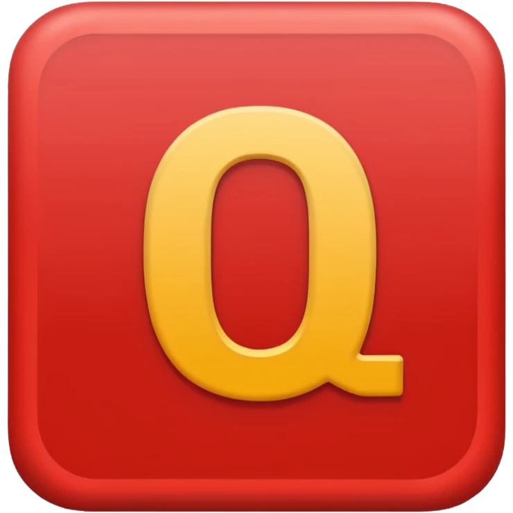 Letters “due” on a red square  emoji