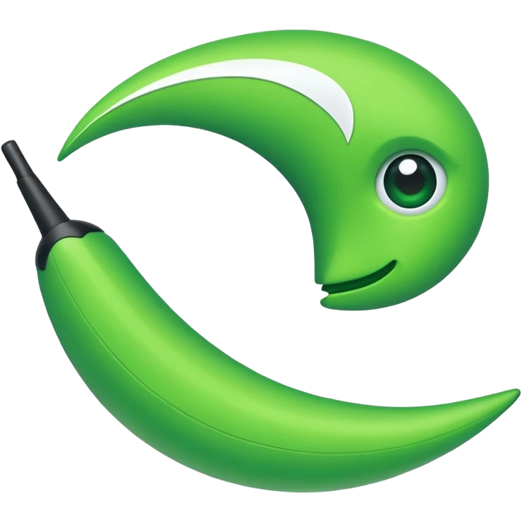 W in green with a swush an the end emoji