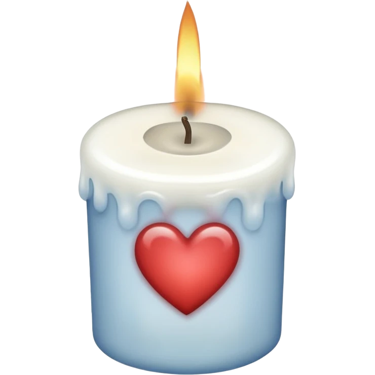 candle with gentle smoke forming a heart emoji