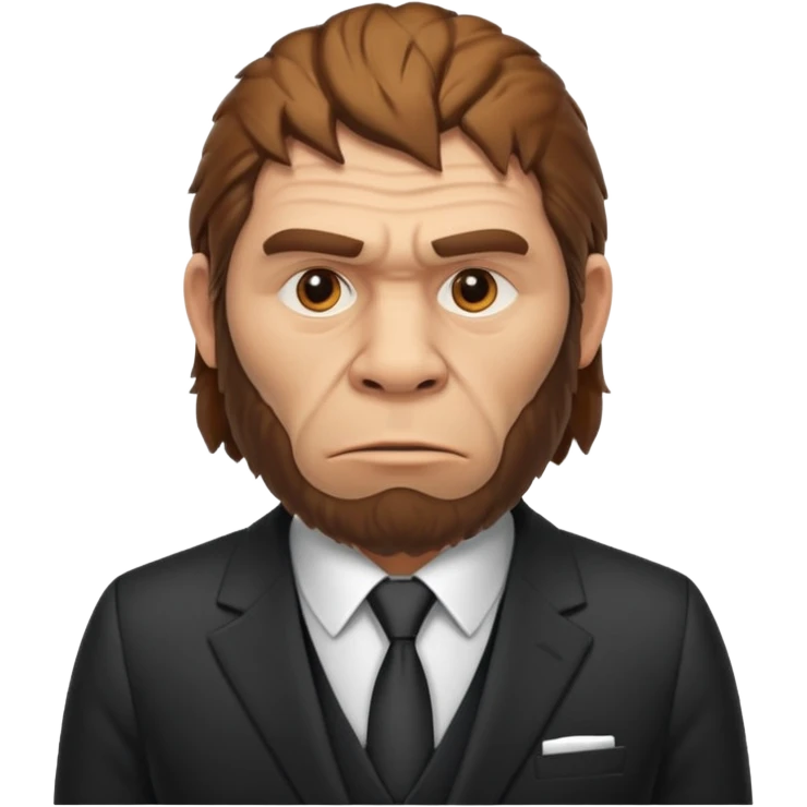 Neanderthal in suit emoji