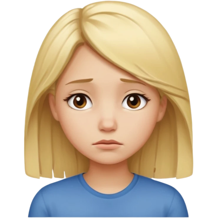 A ugly girl with a blonde hair emoji