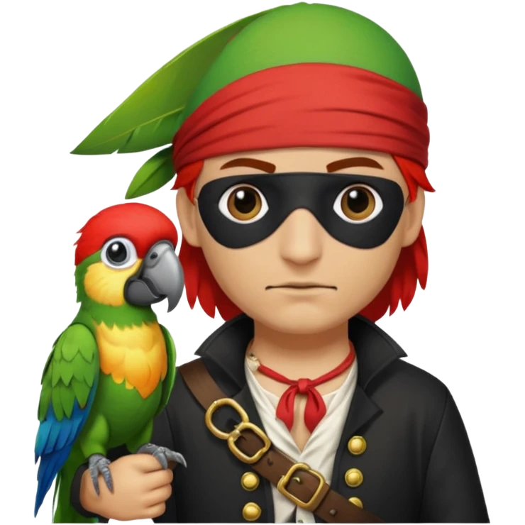 pirate and parrot emoji