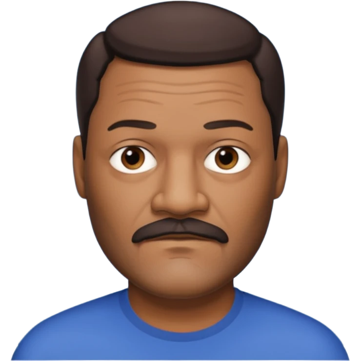 Lawrence Fishburne with dark brown hair and thin mustache  emoji