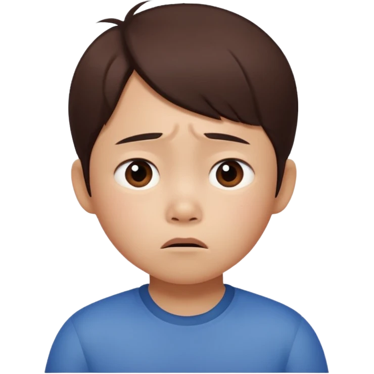 a Korean four-year-old who’s exhausted from studying (pixar style) emoji