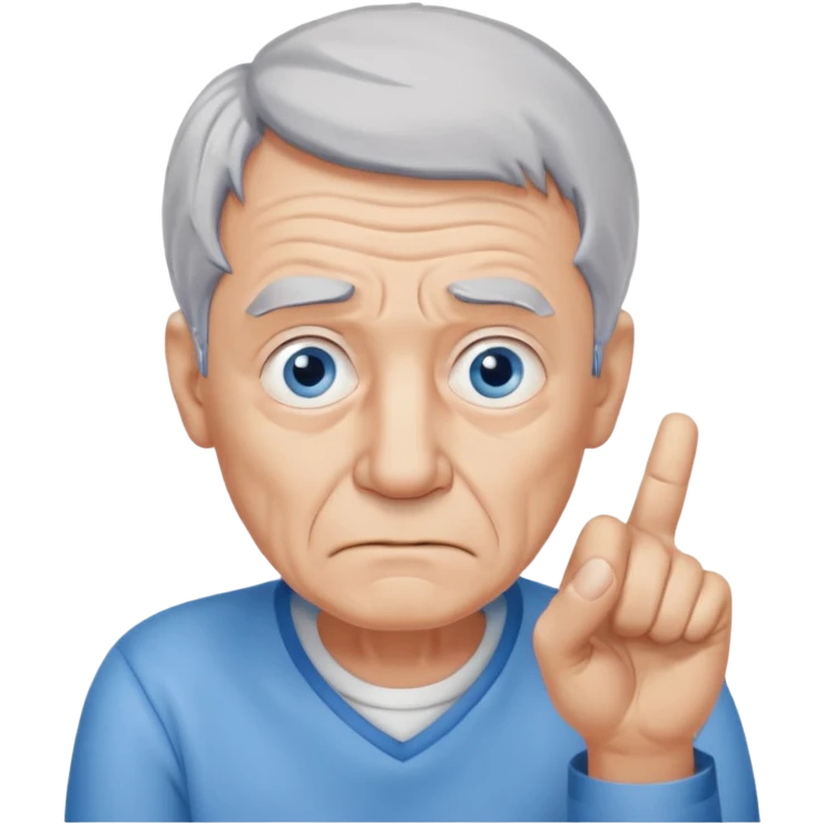 дед крутит пальцем у виска emoji