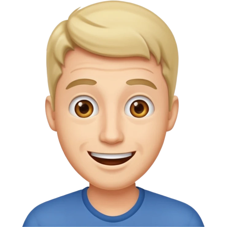 приятно удивленный мужчина  emoji