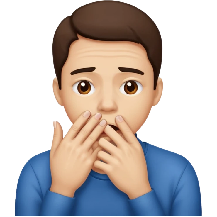 Biting nails. emoji
