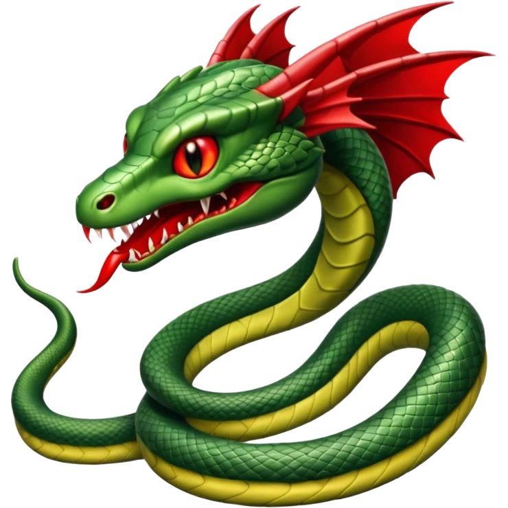Evil alien snake with wings emoji