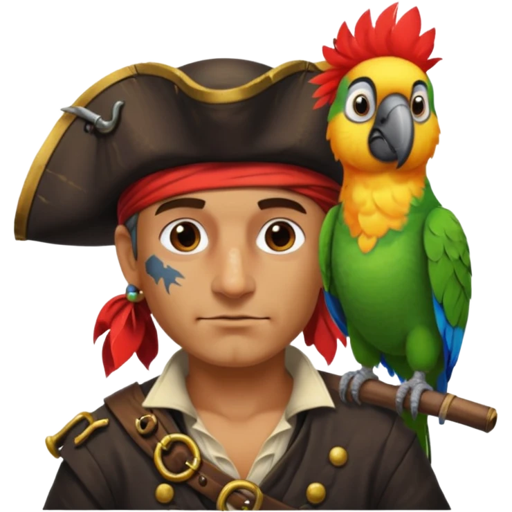 pirate and parrot emoji