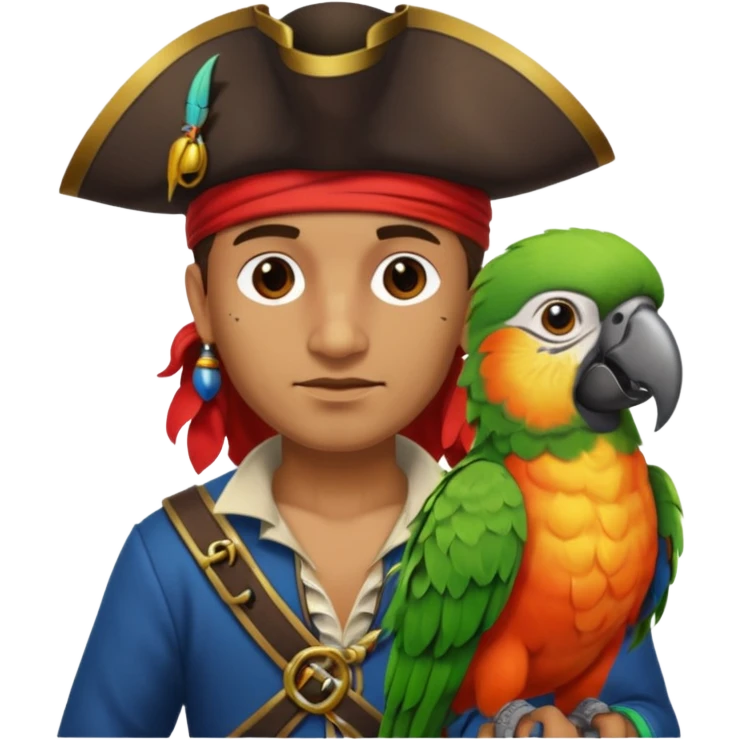 pirate and parrot emoji