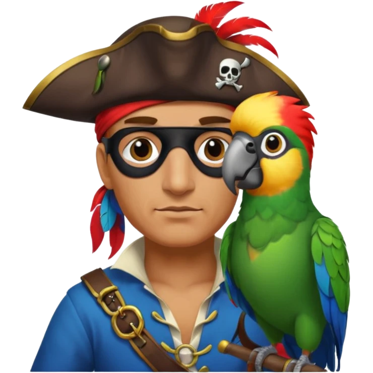 pirate and parrot emoji