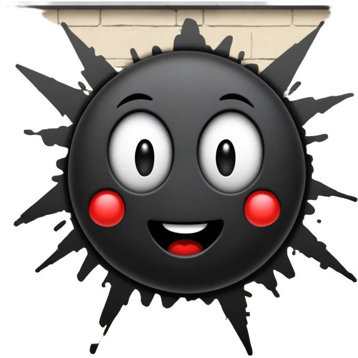 Граффити надпись: 72 emoji