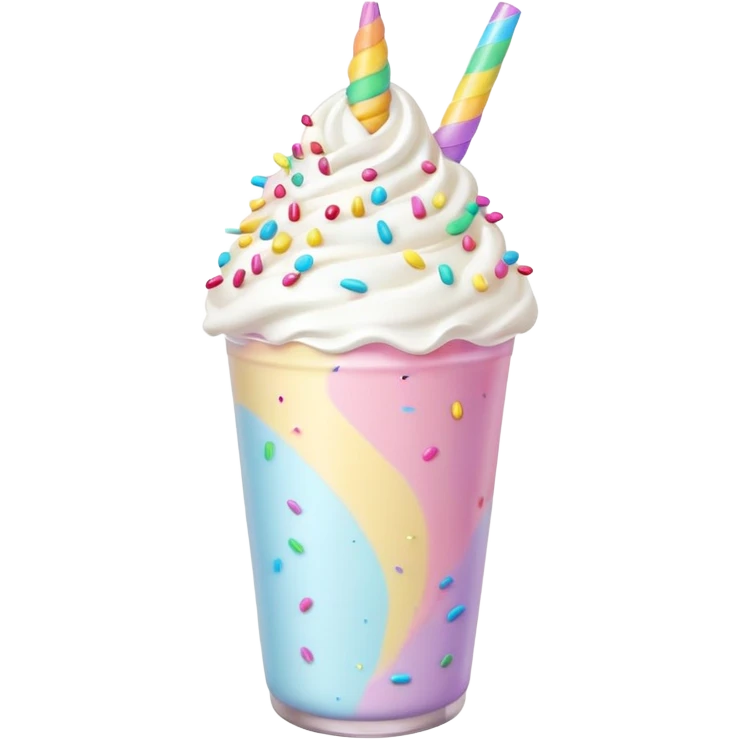 Rainbow Unicorn Milkshake emoji
