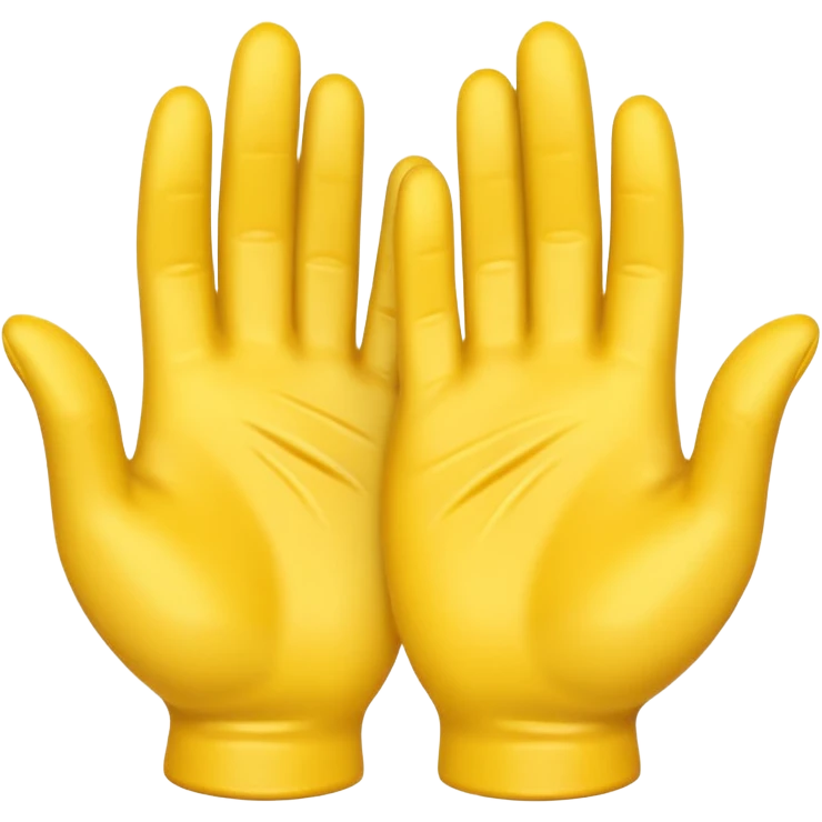 3 yellow hands face down in a pile about to do make a promise emoji
